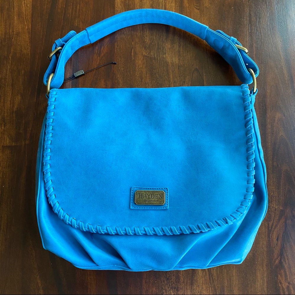Hayden Harnett Teal Blue Sienna Shoulder Bag